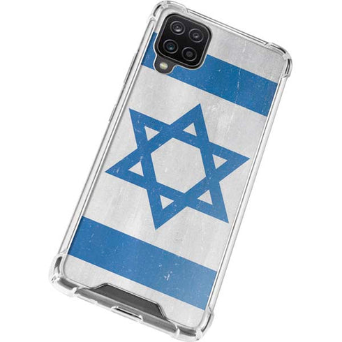 Israel Flag Distressed Galaxy A12 Clear Case